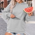 thumbnail image 5 of Bixock Fall/Winter Maternity Hoodies for Women Sweatshirts Long Sleeve Shirts Crew Neck Soild Color Loose Pregnant Casual Pullover Tops Soft Breathable Warm Daily Wear Maternity Clothings, 5 of 7