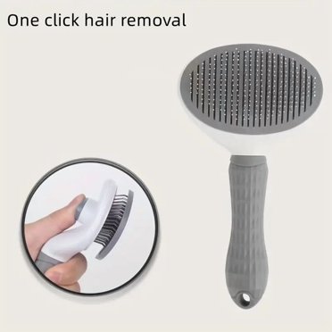 One Click Hair Removal Comb - Pet Grooming Tool for Cats/Dogs, Detangling Brush for Shedding & Mats