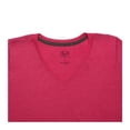 thumbnail image 3 of Playera Fruit Of The Loom para Mujer, Cuello V Manga Corta Rosa Jaspe Talla  M, 3 of 4