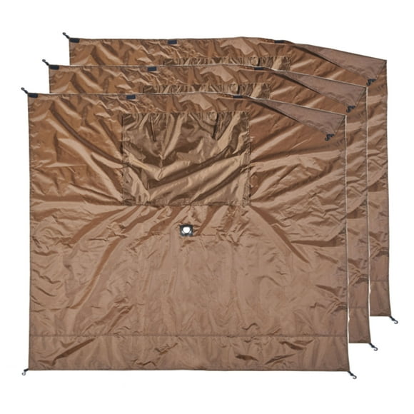 CLAM Quick-Set Screen Tent Wind & Sun Panel, Accessory Only, Brown (3 Pack)
