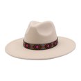 thumbnail image 5 of Rvusndi Cowboy Hat,Cowboy Hat Men Women Wide Brim Western Boho Jazz Hat Summer Beach Hat Lightweight Fedora Sun Hat for Vacation Beach Octoberfest, 5 of 5