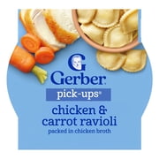 Gerber Pick-Ups Chicken and Carrot Ravioli in Chicken Broth Toddler Meal, 6 Oz