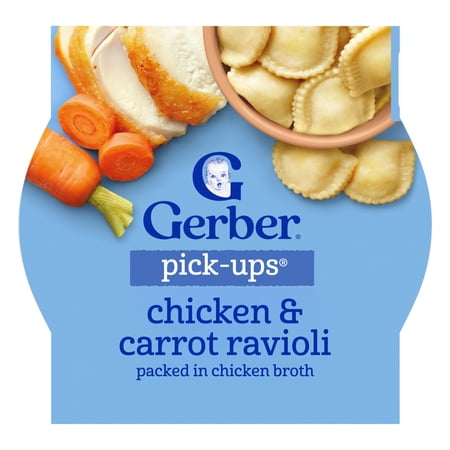 Gerber Pick-Ups Chicken and Carrot Ravioli in Chicken Broth Toddler Meal, 6 Oz