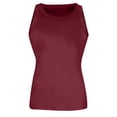 thumbnail image 5 of Resicozy Womens Sleeveless Racerback Fashion Crew Neck Casual Basic Ribbed Fitted Tank Top Wine S, 5 of 5