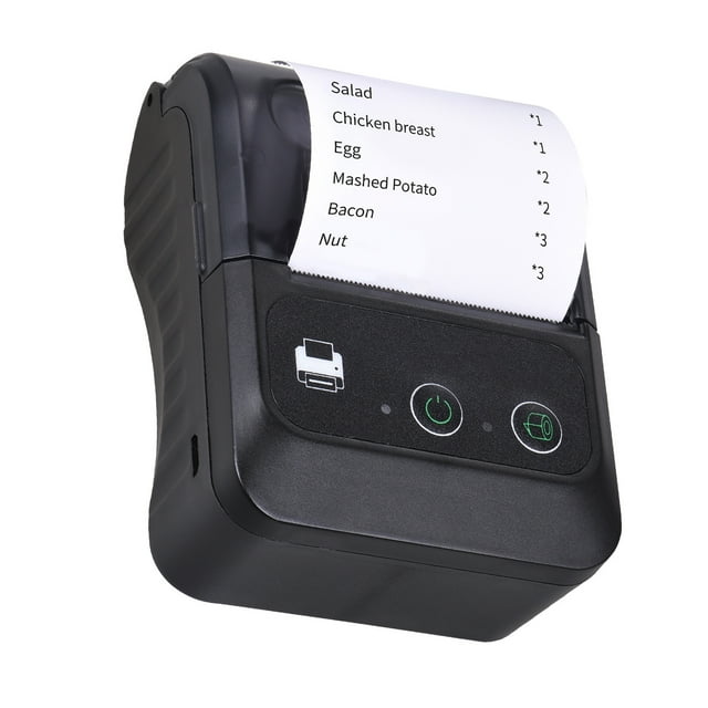 TFixolPortable Wireless BT 58mm 2 Inch Thermal Receipt Printer Mini USB Bill POS Mobile Printer Support ESC/POS Print Command Compatible with Android/iOS/Windows for Small Business Restaurant Retail