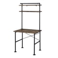 thumbnail image 2 of Office Desk With Rectangular Surface And Rustic Metal Accents Spacious For Dining Or Working Oak Black Colors, 2 of 2