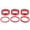 Red, variant on Suodoka 6Pcs Bicycle Headset Spacer Aluminium Alloy Stem Spacers for Mountain Bike Road Bike Threadless Fork Tube 28.6mm 1.1in 2/3/5/10mm Size Variations in Red Color for Customization