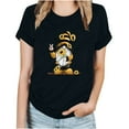 thumbnail image 1 of Blouses pour Femmes Hauts Imprimés Manches Courtes Blouse Drôle Col Rond T-Shirt Hauts, 1 of 1