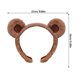 thumbnail image 3 of Diadema con orejas de oso marrón, lazo con orejas de oso, diadema para el pelo, gorro con orejas de conejo peludas para niñas, mujeres, disfraces, cosplay, fiestas, 3 of 8
