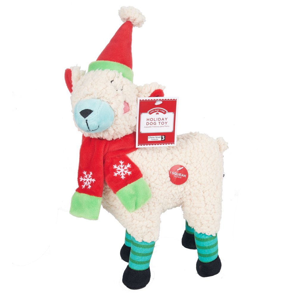 christmas llama dog toy