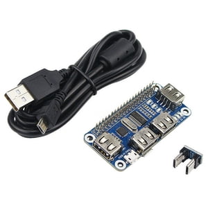Versatile USB Hub for Raspberry Pi Projects, Adds 4 USB Ports, USB to UART for Serial Communication Spare Part