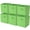 Lime Green, variant on odorsTT 6 Pack Collapsible Cube Storage Bins, Fabric Storage Cubes Basket Organizer Bins with Handles for Closet(10.5" X 10.5") - Red