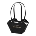 thumbnail image 2 of Bolsa de regalo con flores, bolsa para envolver regalos, decoración para baby shower, portabebés, bolsas de regalo florales para festividades. Negro, 2 of 8