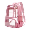 thumbnail image 2 of CUZIBR Clear Backpack Heavy Duty Transparent See Through Rucksack With Double Front Zipper Compartments Padded Adjustable Straps Side For Concert Sports Game Travel School, 2 of 9