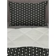 thumbnail image 3 of Art Deco Comforter & Sham Bedding Set, Minimalist Monochrome Pattern with Big Little Spotted Shapes on Dark, 3 pcs Duvet Set Microfiber Filling Quilt, 5 Sizes, Charcoal Grey and Ivory, by Ambesonne, 3 of 4