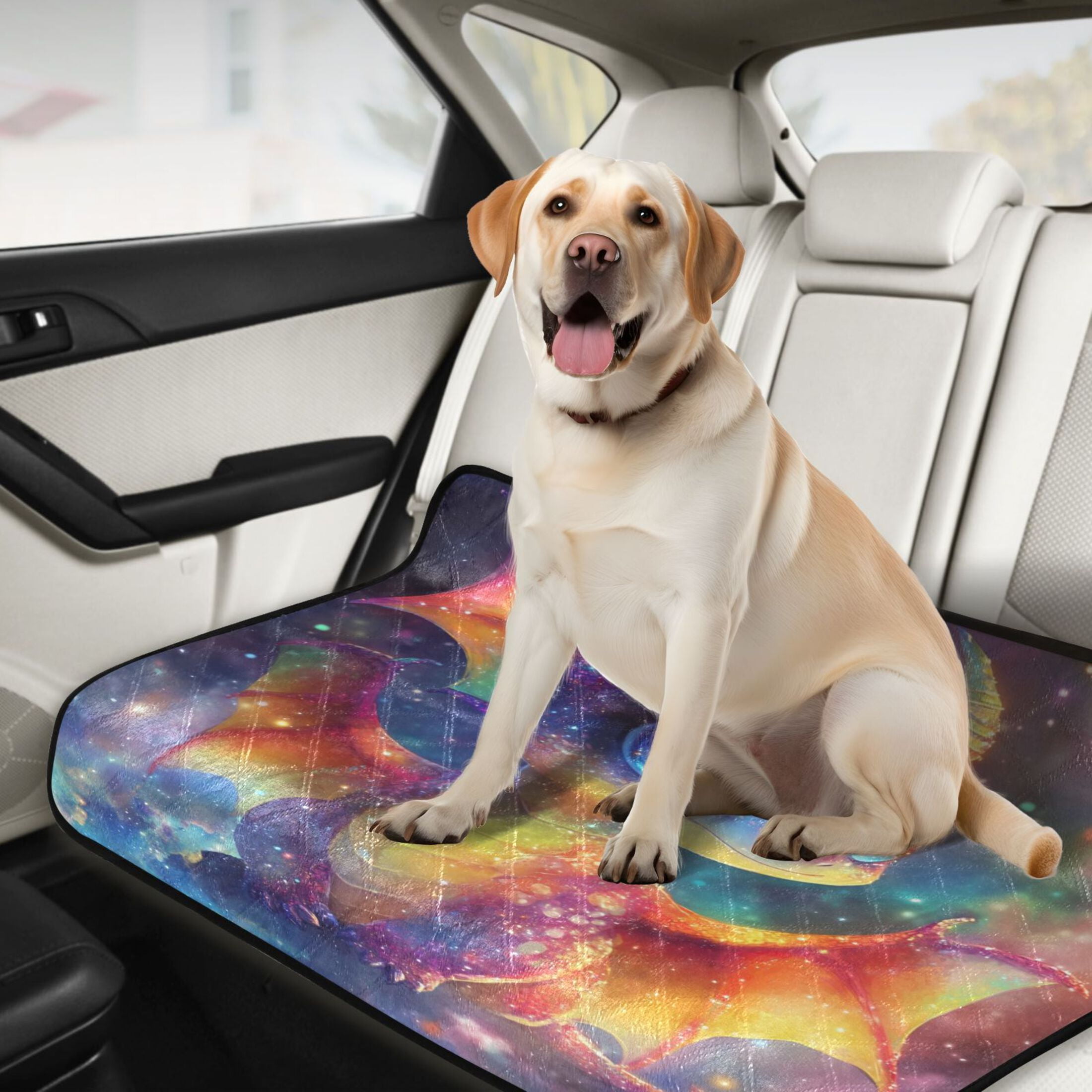 Qxltty Colorful Dragon Baby Cat litter Pads Pet Set of 2 Diaper Mats Center Anti-leakage Layer Absorbent Soft and Comfortable