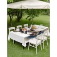 thumbnail image 2 of Rectangle Outdoor Tablecloth With Umbrella Hole And Zipper– Vintage Boho Tribal Waterproof Patio Table Cover for Party, Picnic, Backyard, 60"x102" , Elephants Ivory Chocolate Brown, 2 of 8