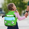 thumbnail image 3 of 3D Cartoon Bus Backpack Cute Kindergarten Knapsack for Boys Girls (Yellow), 3 of 6