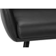 thumbnail image 4 of Monarch Specialties - Dining Chair, 34" Height, Set Of 2, Upholstered, Side, Dining Room, Kitchen, Black Leather Look, Black Metal, Contemporary, Modern, 4 of 12