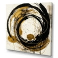 thumbnail image 2 of Designart "Black And Gold The Art Of Chaos IV" Abstract Painting Wall Art For Bathroom, 2 of 5