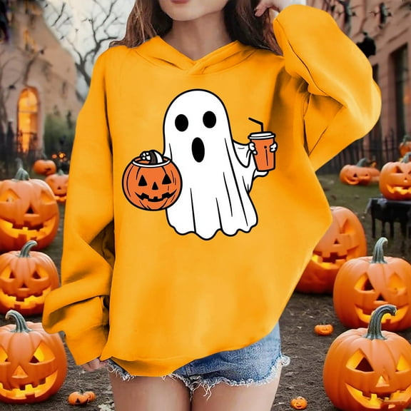 Bnwani Hoodie Sweatshirt for Girls Long Sleeve Fleece Casual Oversized Cute Solid Pocket Yellow Size 3-4t