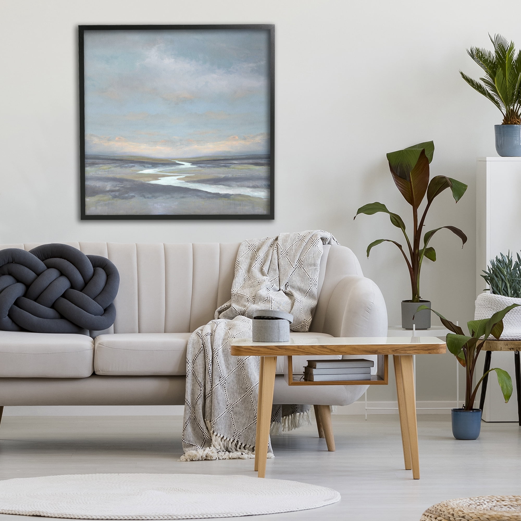 Stupell Industries Riverbend Misty Atmosphere Black Framed Giclee Art, design by Christy McKee