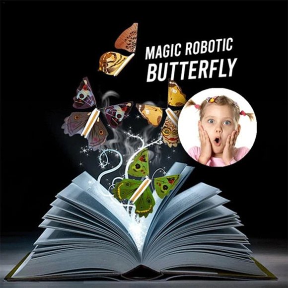 SIfdSeng Surprise Toys for Boys Bulk Wrap Magic Flying Butterfly Clockwork Rubber Band Powered Butterfly Mini Toys That Actually Work for Girls Sports Toys