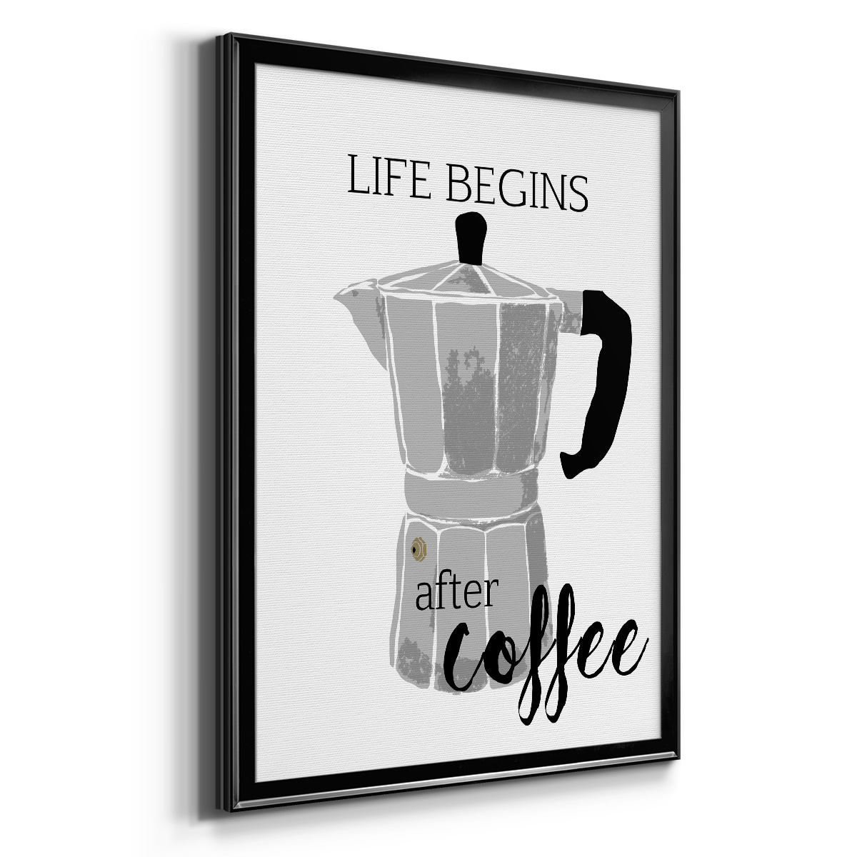 Begins After Coffee Premium Framed Print - Ready to Hang