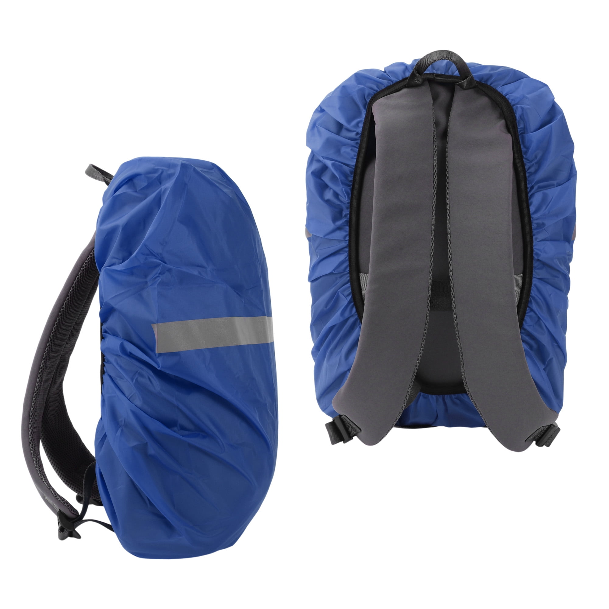 Unique Bargains Reflective Waterproof Backpack Rain Cover Deep Blue