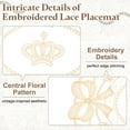 thumbnail image 3 of Uxcell 2Pcs Lace Placemats, 9.06" x 11.81" Vintage Table Doilies, Apricot, 3 of 7