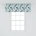 thumbnail image 2 of Ambesonne Marine Window Valance, Vintage Sketch Seahorse, 54" X 18", White and Dark Teal, 2 of 3