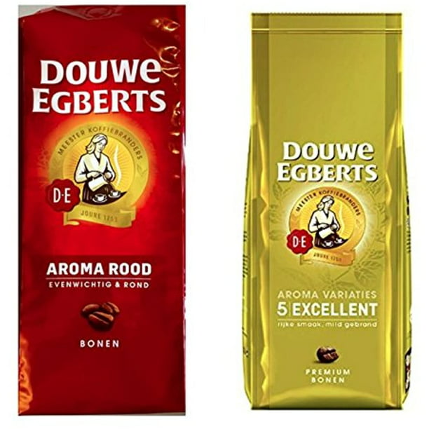 Roei uit Indrukwekkend pleegouders Douwe Egberts Aroma Rood & Excellent Aroma Whole Bean Coffee (1 Of Each  17.6Oz) - Walmart.com