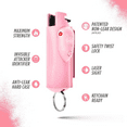 thumbnail image 3 of Pepper Spray Self Defense with Laser Sight & Belt Clip, 16 ft Range, 0.5 oz, Keychain, by Guard Dog Security, 2 pack Pink Outdoor, 3 of 7