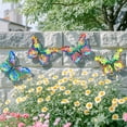 thumbnail image 6 of 4 Pack Metal Butterfly Wall Decor Outdoor, Hanging Metal Butterflies Wall Art Sculptures for Indoor, 6 of 8