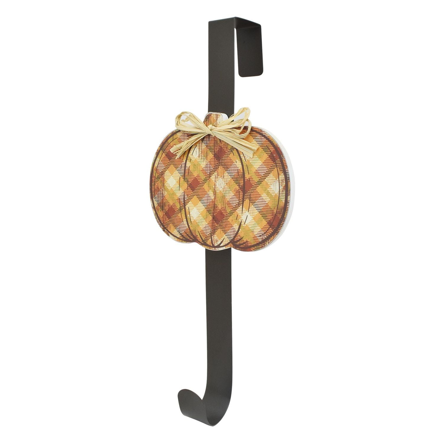 Way To Celebrate Pumpkin Checked Design Hook Hanger