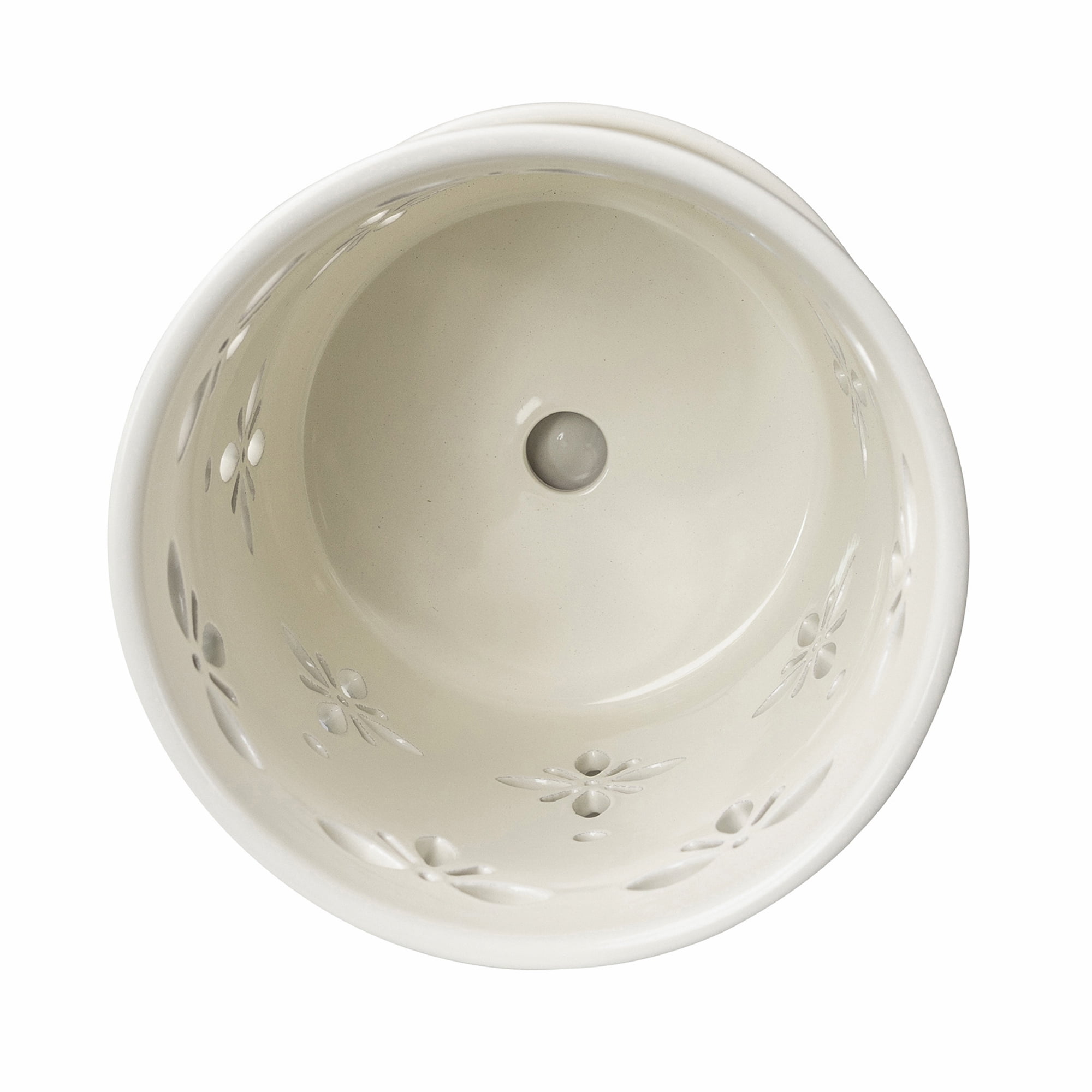 Mainstays 6" x 6" x 6" Round White Ceramic Orchid Plant Planter