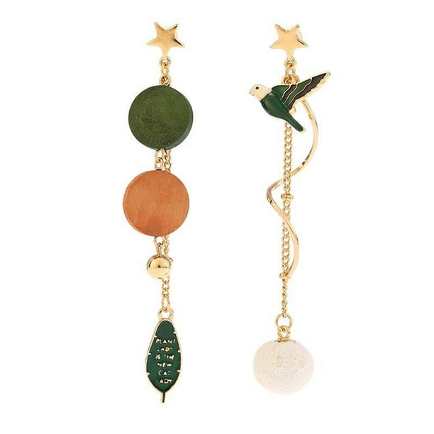 1 par de pendientes creativos con decoración de pájaros de primavera, elegantes pendientes decorativos para las orejas, joyería para mujeres, niñas y damas