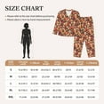thumbnail image 4 of Pofeuu cute record music Skull Print Womens Pajamas Set Long Sleeve Sleepwear Button Down Nightwear Soft Pj Lounge Sets Button Down Pajamas Women-Large, 4 of 7