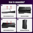 thumbnail image 4 of Plaques de Couverture de Console pour PS5 Slim - Édition Disque et Version Numérique, Plaque Frontale Latérale de Remplacement de Console Anti-Rayures pour Playstation 5 Slim, Accessoires de Coque de Protection, 4 of 10