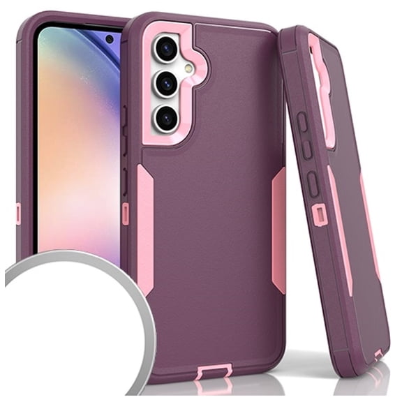 For Samsung Galaxy A54 5G S546VL A546U Tough Hybrid Phone Cover Case - Purple
