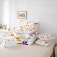 thumbnail image 6 of Homewish Colorful Boho Rainbow 7-Piece Bedding Comforter Set,Bohemain Snail Ladybug King Bedding Sets,Rustic Flower Floral Bed Sheets For Teens,Luxury Bedroom Decor Reversible, 6 of 8