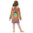 thumbnail image 7 of FORMRS Niños Bathrobe Unisex Hooded Robe Soft Plush Pajamas Sleepwear, Size 2-3T, Orange Circle, 7 of 7