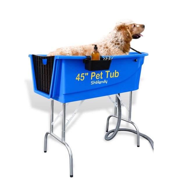 SHELANDY 45" Pet Grooming Bathtub Dog Wash Station Heavy Duty Bathing