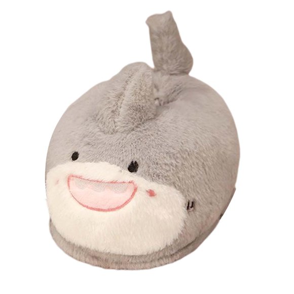 Novelty Women Plush Slippers Floor Slippers Anti Slip Winter Warm Cartoon Carpet shark