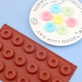 thumbnail image 4 of Mini molde para donas de silicona, bandeja para hornear donas con 18 cavidades, molde para muffins, molde para pasteles, molde para galletas, rojo, 4 of 5