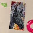 thumbnail image 3 of CafePress - Fiery Black Horse - Large Beach Towel, Soft 30"x60" Towel with Unique Design, 3 of 3