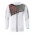 thumbnail image 2 of Qertyioot Man Long Sleeve Zipper Pockets Drawstring Hooded Fitness Sports Cardigan, 2 of 5