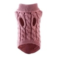 thumbnail image 2 of RotHome Dog Sweaters for Small Dogs Winter Turtleneck Pullover Cable Knit Fleece Stretch Puppy Apparel for Chihuahua Toy Poodle Yorkie Pomeranian Pet Clothes Pink, 2 of 7