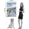 thumbnail image 6 of HFDF Beachside Wooden Path Wall Art: Bridge Boardwalk Stair Graphic Art on Wrapped Canvas for Wall Decor 16x24inch Framed, 6 of 7