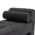 thumbnail image 5 of Bedroom Bench End of Bed, Modern Ottoman Bench with Round Pillow and Wood Frame, Button Tufted Entry Bench for Living Room, Hallway, 5 of 8